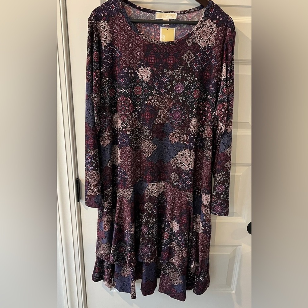 Michael Kors WOMENS Dress size 2X multi color NWT Stretch VERSATILE business